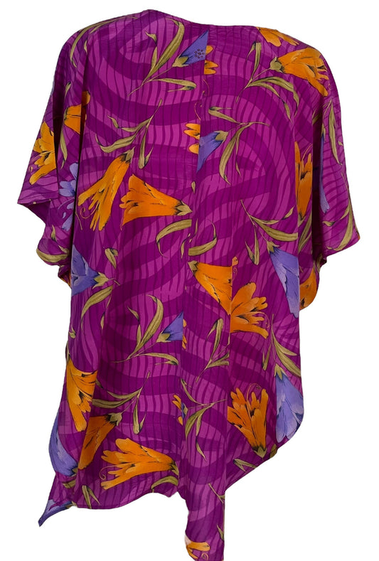 PRC6991 Avatar Pure Silk Waterfall Top - Velora Luxury Fashion