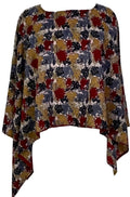 PRC7003 Avatar Pure Silk Capelet Poncho - Velora Luxury Fashion