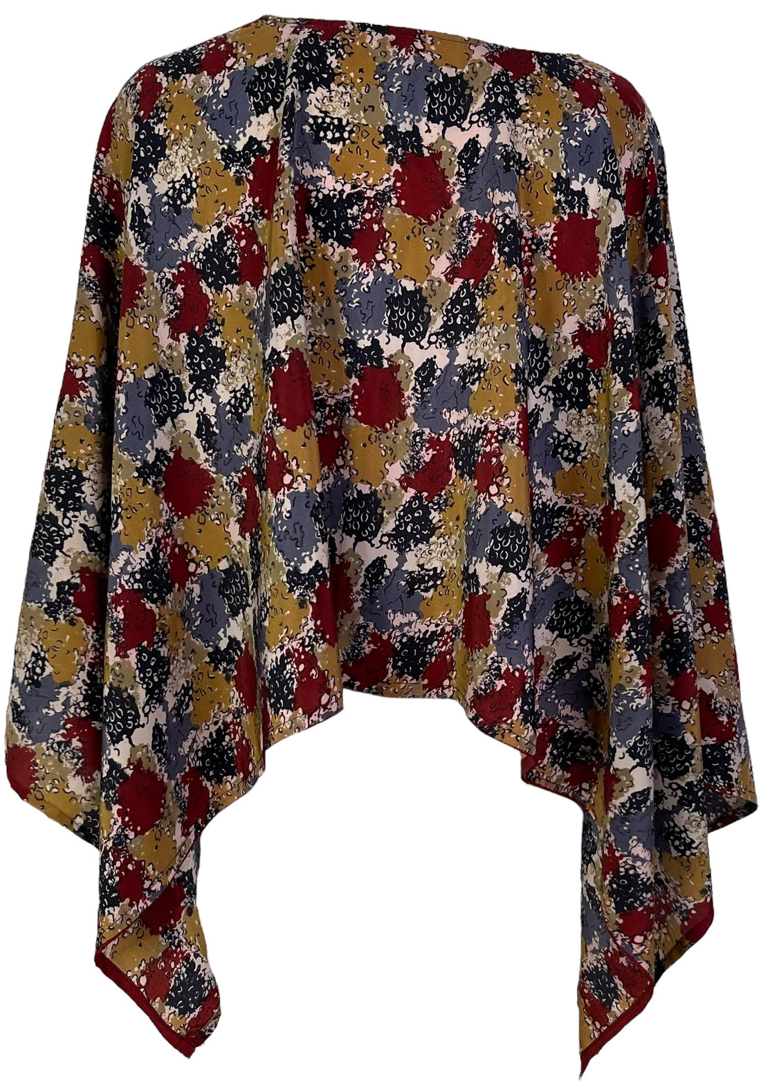 PRC7003 Avatar Pure Silk Capelet Poncho - Velora Luxury Fashion