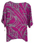 PRC7031 Avatar Pure Silk Side Slit Top - Velora Luxury Fashion