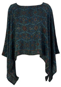 PRC7037 Avatar Pure Silk Capelet Poncho - Velora Luxury Fashion