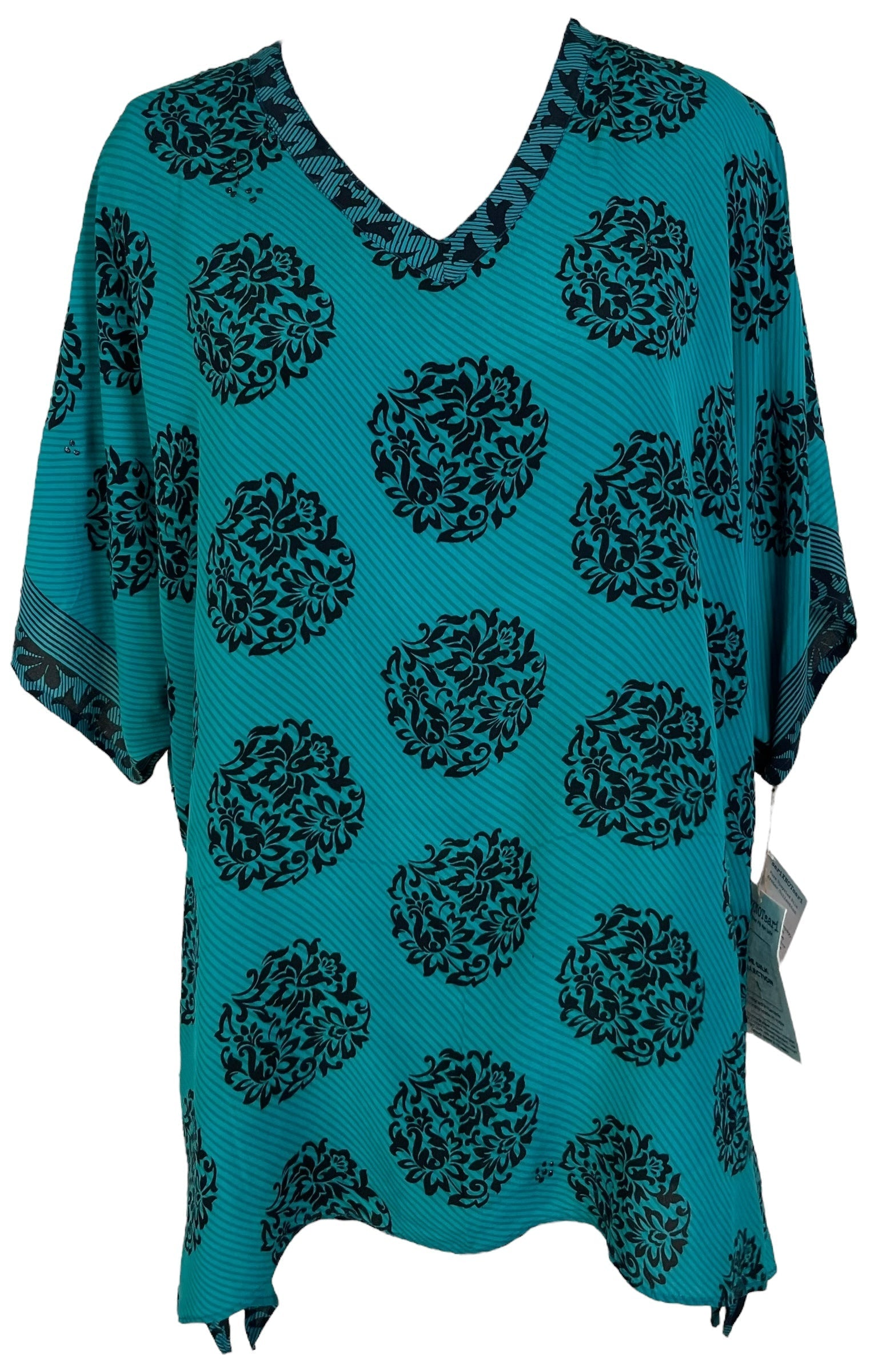 PRC7152 Avatar Pure Silk Long Tunic with Side Ties - Velora Luxury Fashion