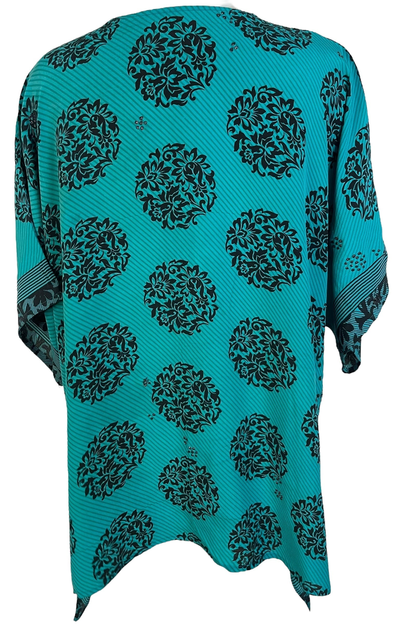 PRC7152 Avatar Pure Silk Long Tunic with Side Ties - Velora Luxury Fashion