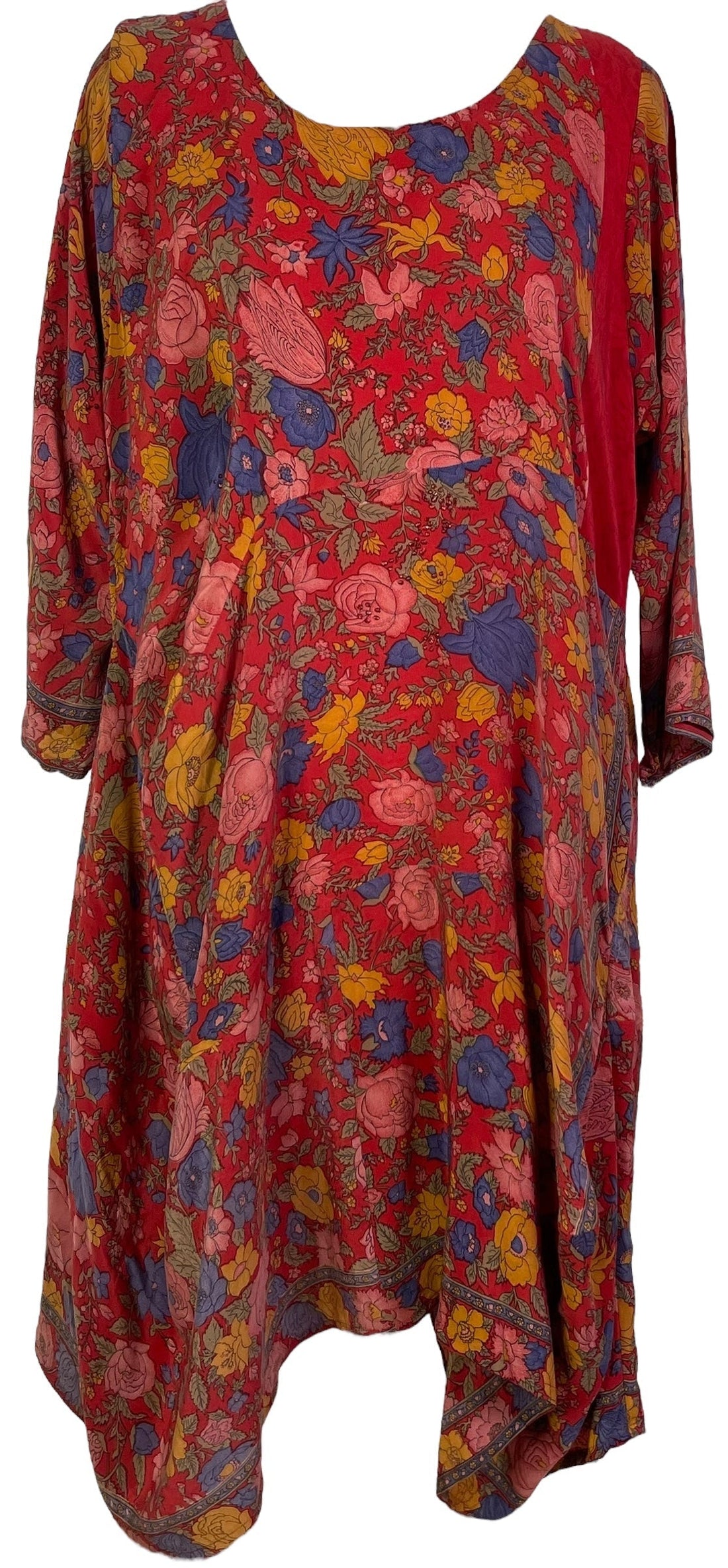PRC7164 Avatar Pure Silk Sculptural Long Tunic Dress - Velora Luxury Fashion
