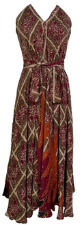 PRC7229 Avatar Pure Silk Maxi Dress with Belt - Velora Luxury Fashion