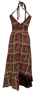 PRC7229 Avatar Pure Silk Maxi Dress with Belt - Velora Luxury Fashion