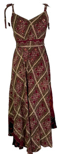 PRC7229 Avatar Pure Silk Maxi Dress with Belt - Velora Luxury Fashion