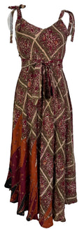 PRC7229 Avatar Pure Silk Maxi Dress with Belt - Velora Luxury Fashion