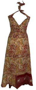 PRC7245 Avatar Pure Silk Maxi Dress with Belt - Velora Luxury Fashion