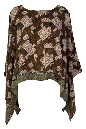 PRC7283 Avatar Pure Silk Capelet Poncho - Velora Luxury Fashion