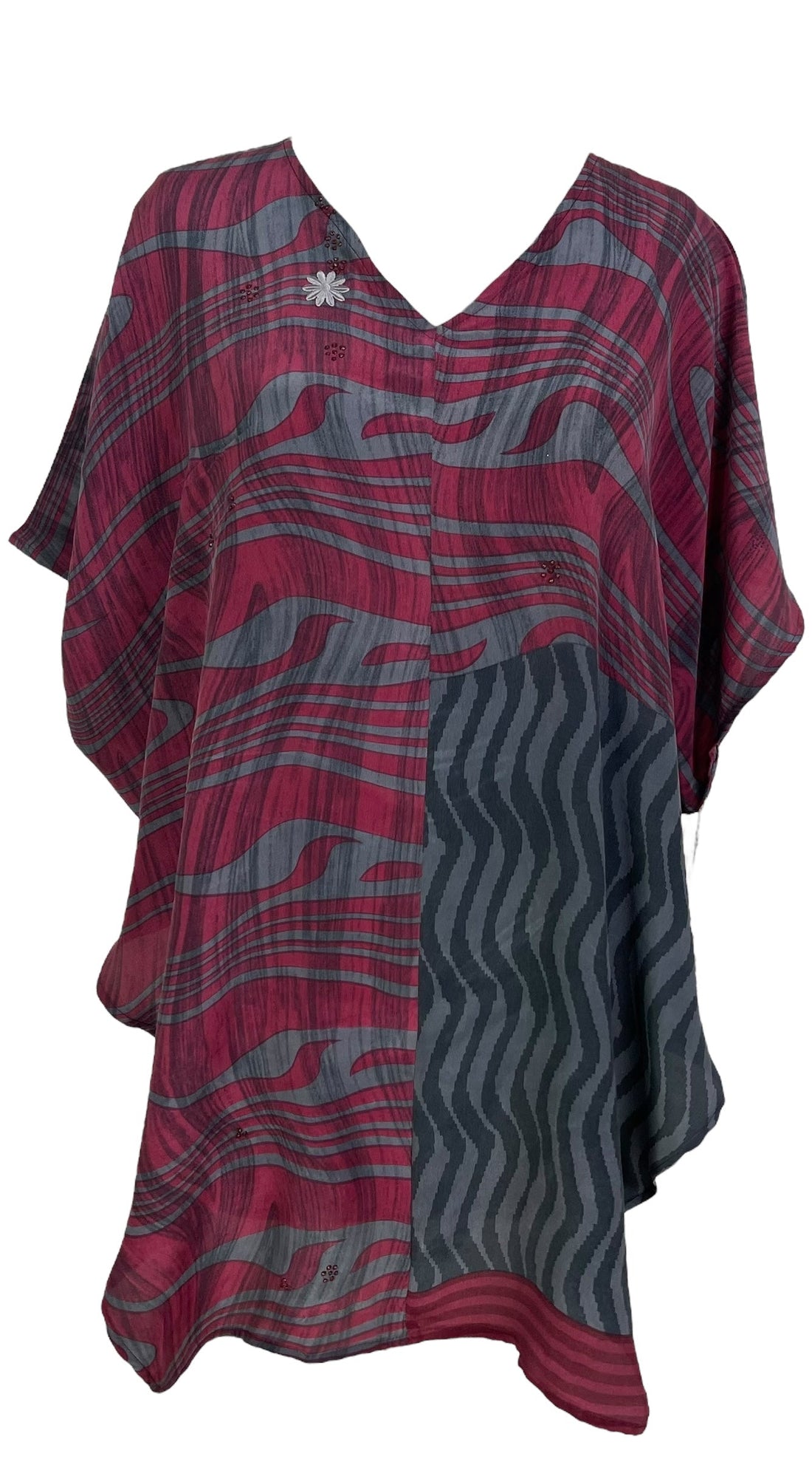 PRC7284 Avatar Pure Silk Waterfall Top - Velora Luxury Fashion