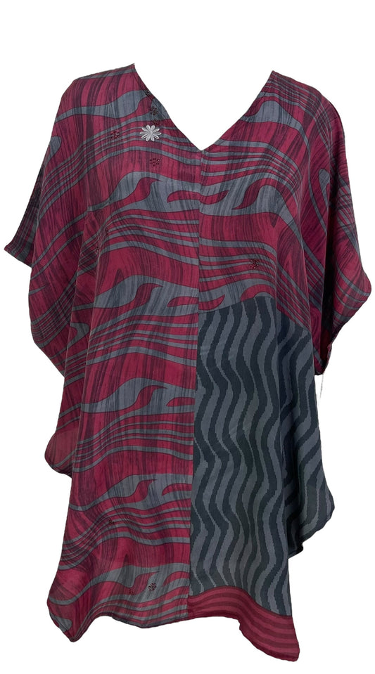 PRC7284 Avatar Pure Silk Waterfall Top - Velora Luxury Fashion