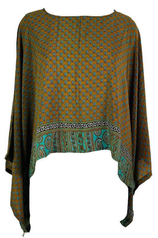 PRC7288 Avatar Pure Silk Kimono-Sleeved Top - Velora Luxury Fashion