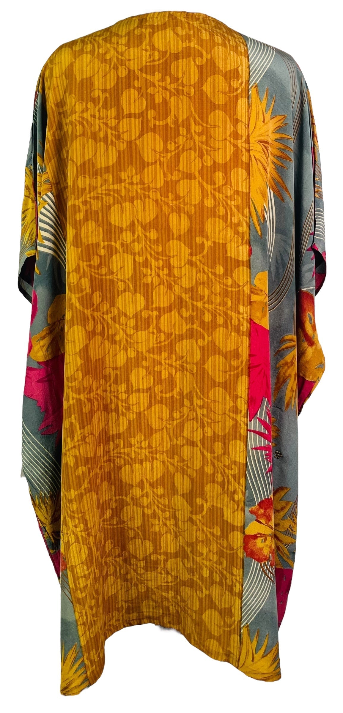 PRC7302 Avatar Pure Silk Midi Length Kaftan - Velora Luxury Fashion