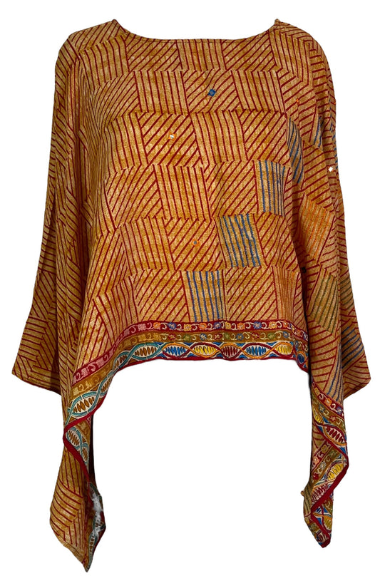 PRC7303 Avatar Pure Silk Capelet Poncho - Velora