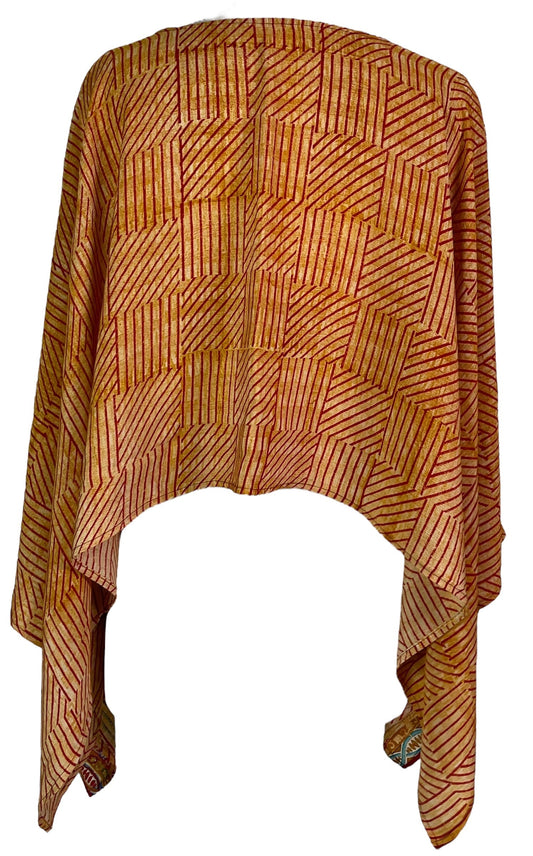 PRC7303 Avatar Pure Silk Capelet Poncho - Velora