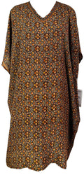 PRC7305 Nirvana Pure Silk Midi Length Kaftan - Velora Luxury Fashion
