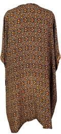 PRC7305 Nirvana Pure Silk Midi Length Kaftan - Velora Luxury Fashion