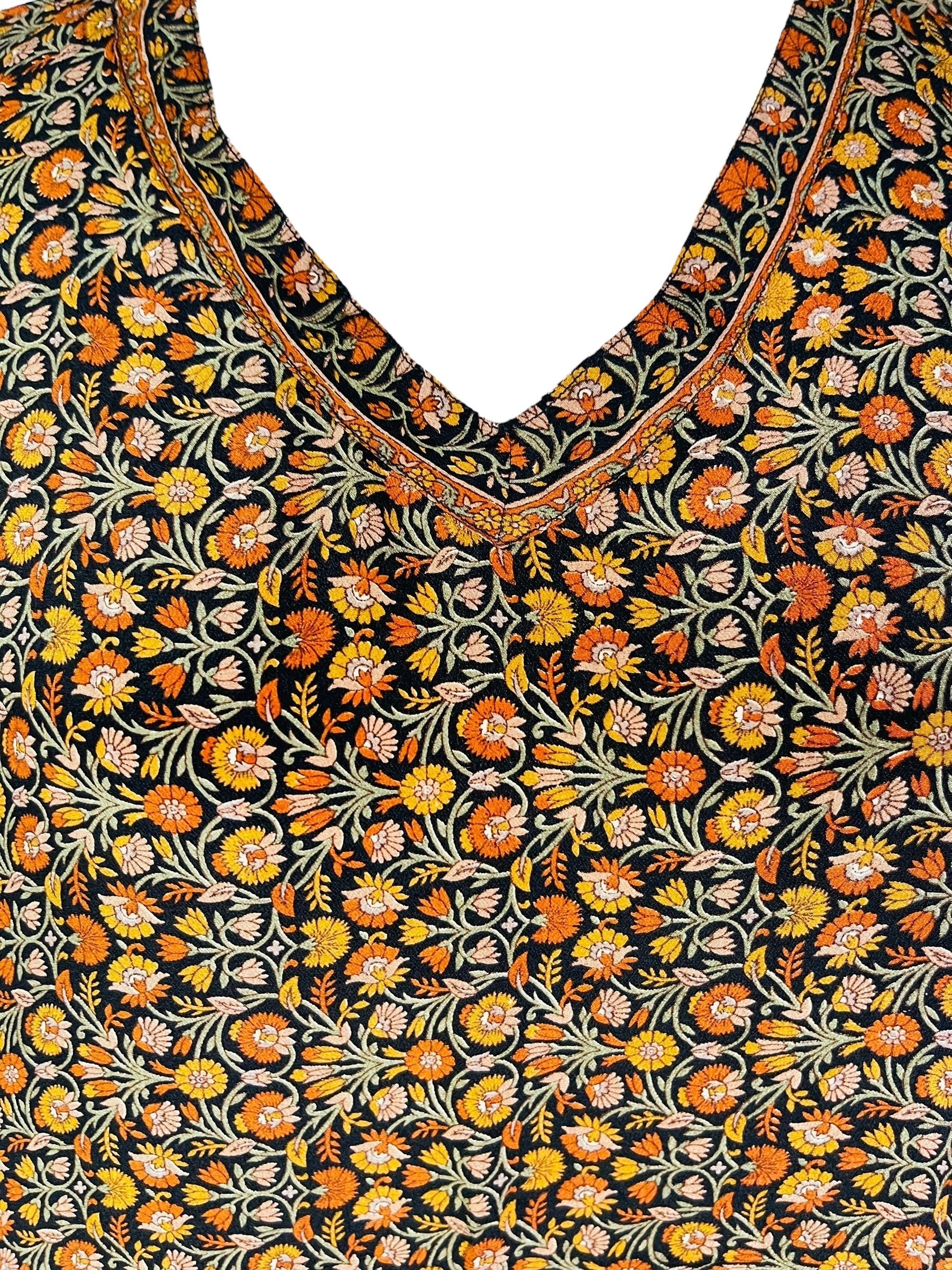 PRC7305 Nirvana Pure Silk Midi Length Kaftan - Velora Luxury Fashion