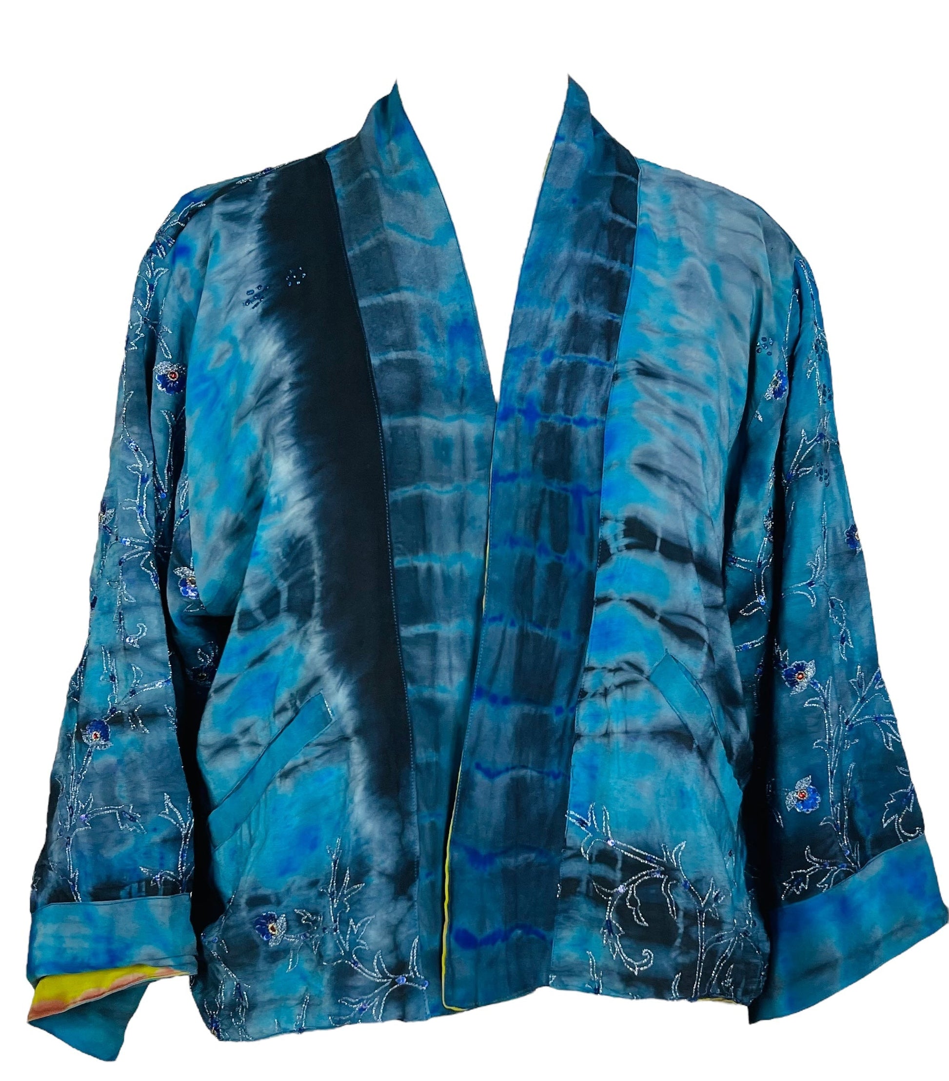 PRC7401 Avatar Reversible Pure Silk Jiva Jacket - Velora Luxury Fashion
