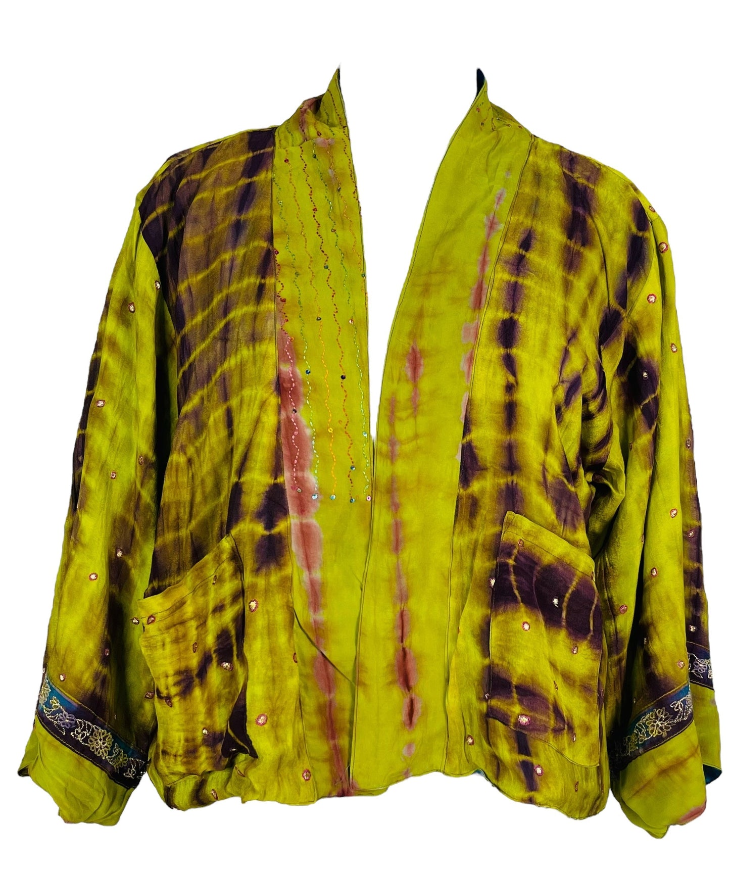 PRC7401 Avatar Reversible Pure Silk Jiva Jacket - Velora Luxury Fashion