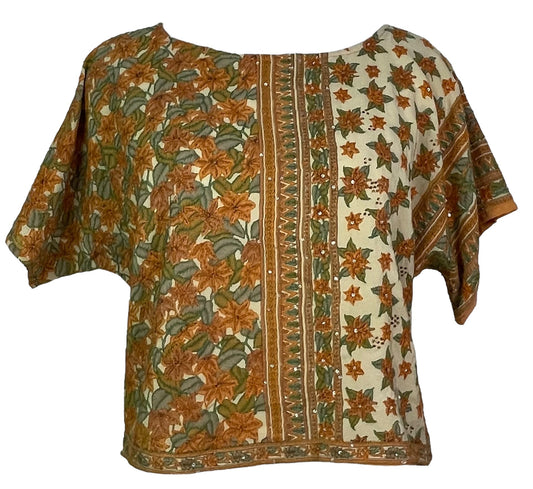 PRC7472 Avatar Pure Silk Boxy Top - Velora