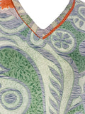 PRC7473 Avatar Pure Silk Short Kaftan Tunic with Slits - Velora Luxury Fashion
