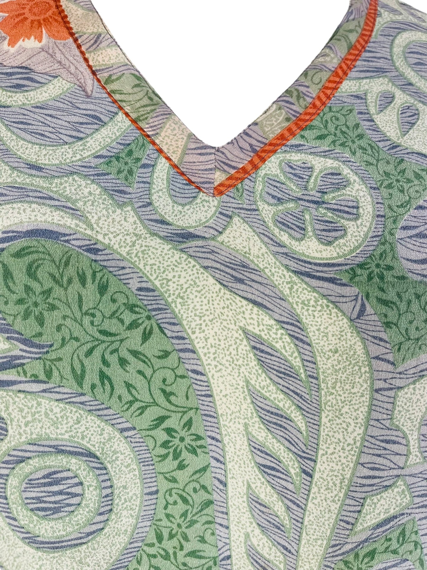 PRC7473 Avatar Pure Silk Short Kaftan Tunic with Slits - Velora Luxury Fashion