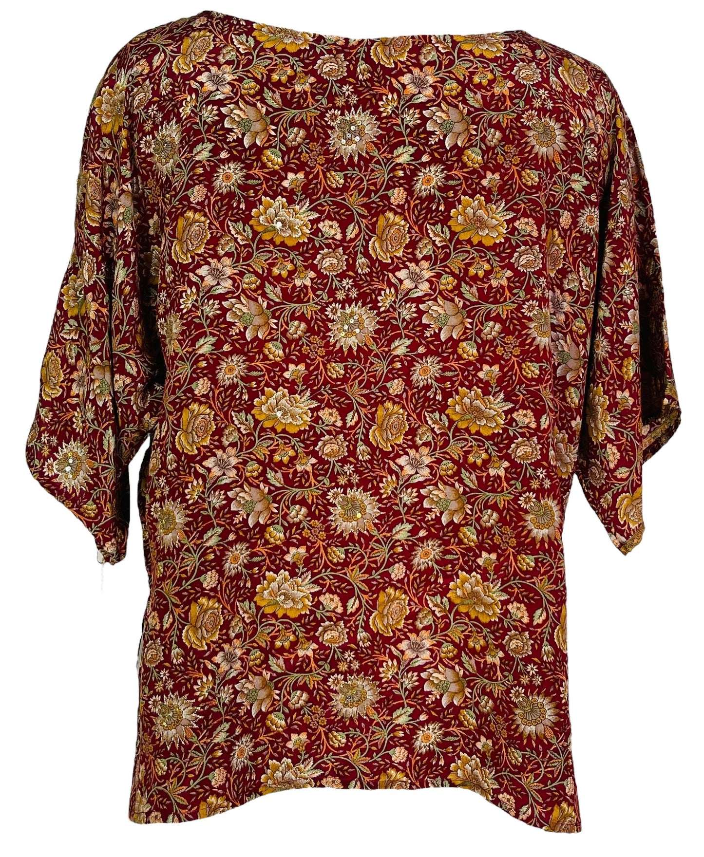 PRC7537 Avatar Pure Silk Side Slit Top - Velora