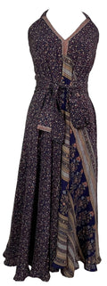 PRC7665 Avatar Pure Silk Maxi Dress with Belt - Velora Luxury Fashion