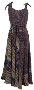 PRC7665 Avatar Pure Silk Maxi Dress with Belt - Velora Luxury Fashion
