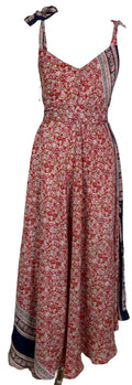 PRC7677 Avatar Pure Silk Maxi Dress with Belt - Velora Luxury Fashion