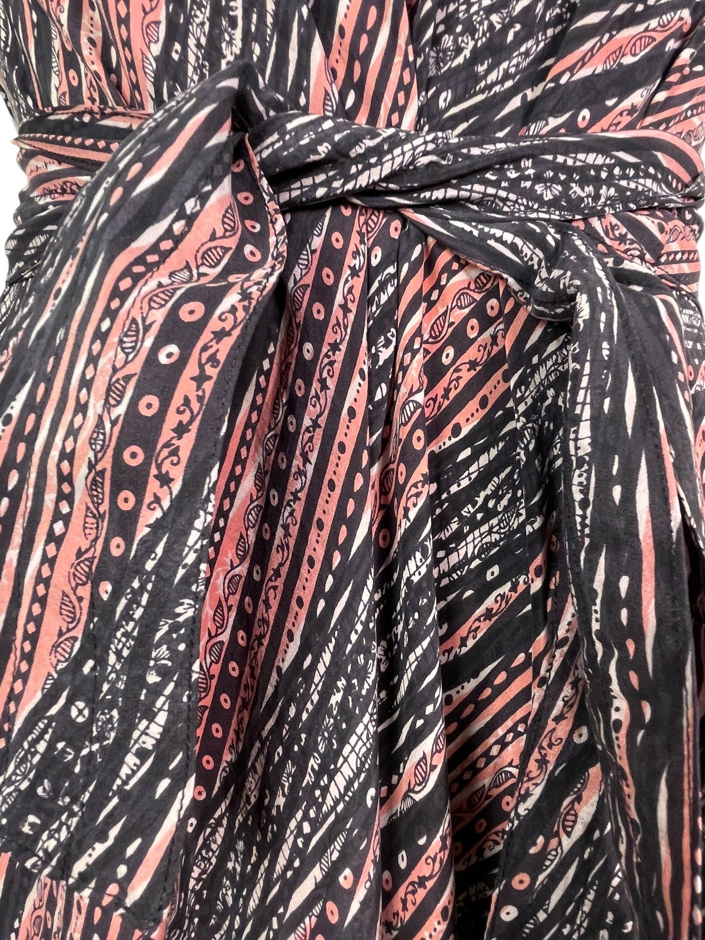 PRC7681 Avatar Pure Silk Maxi Dress with Belt - Velora Luxury Fashion