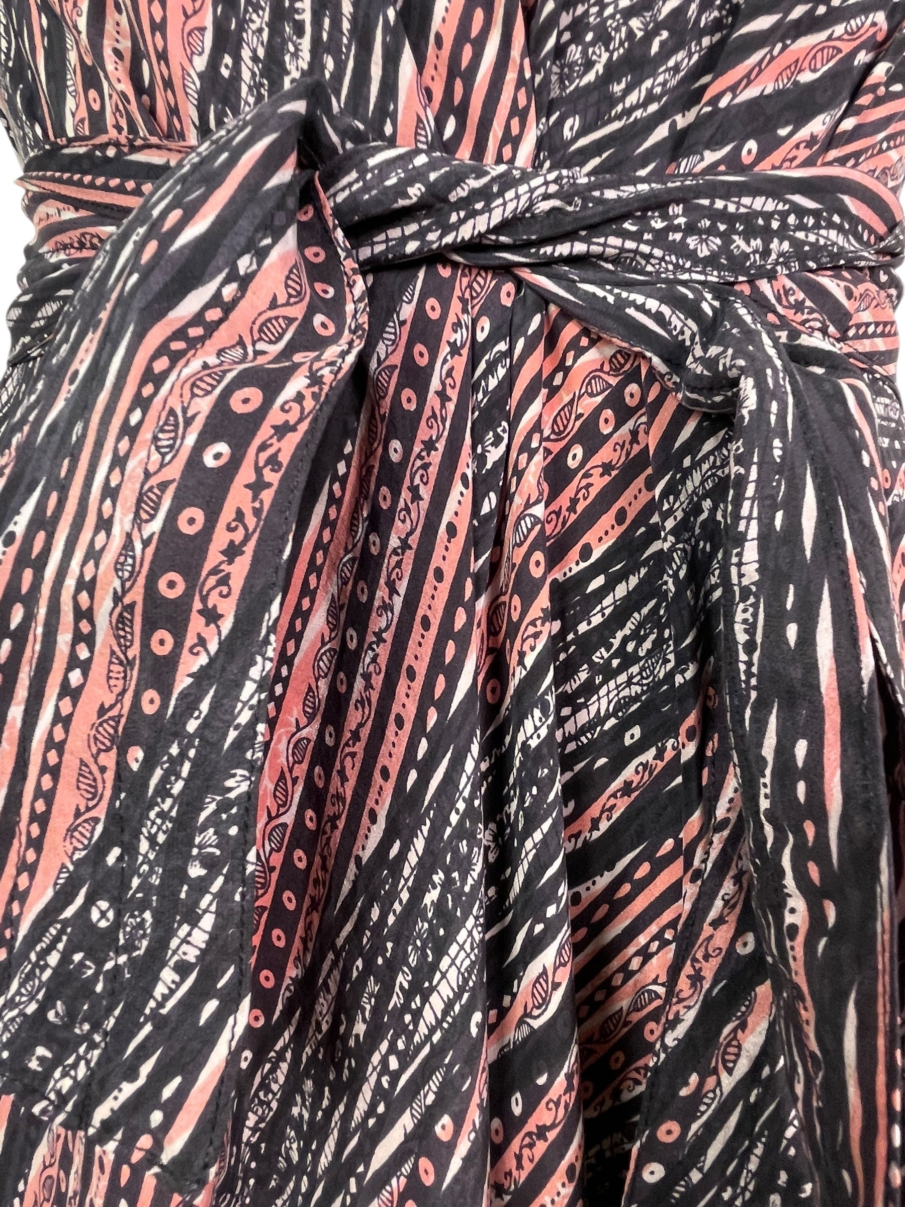 PRC7681 Avatar Pure Silk Maxi Dress with Belt - Velora Luxury Fashion