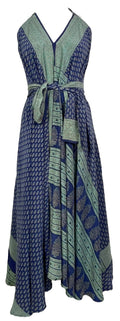 PRC7687 Avatar Pure Silk Maxi Dress with Belt - Velora Luxury Fashion