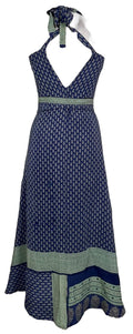 PRC7687 Avatar Pure Silk Maxi Dress with Belt - Velora Luxury Fashion