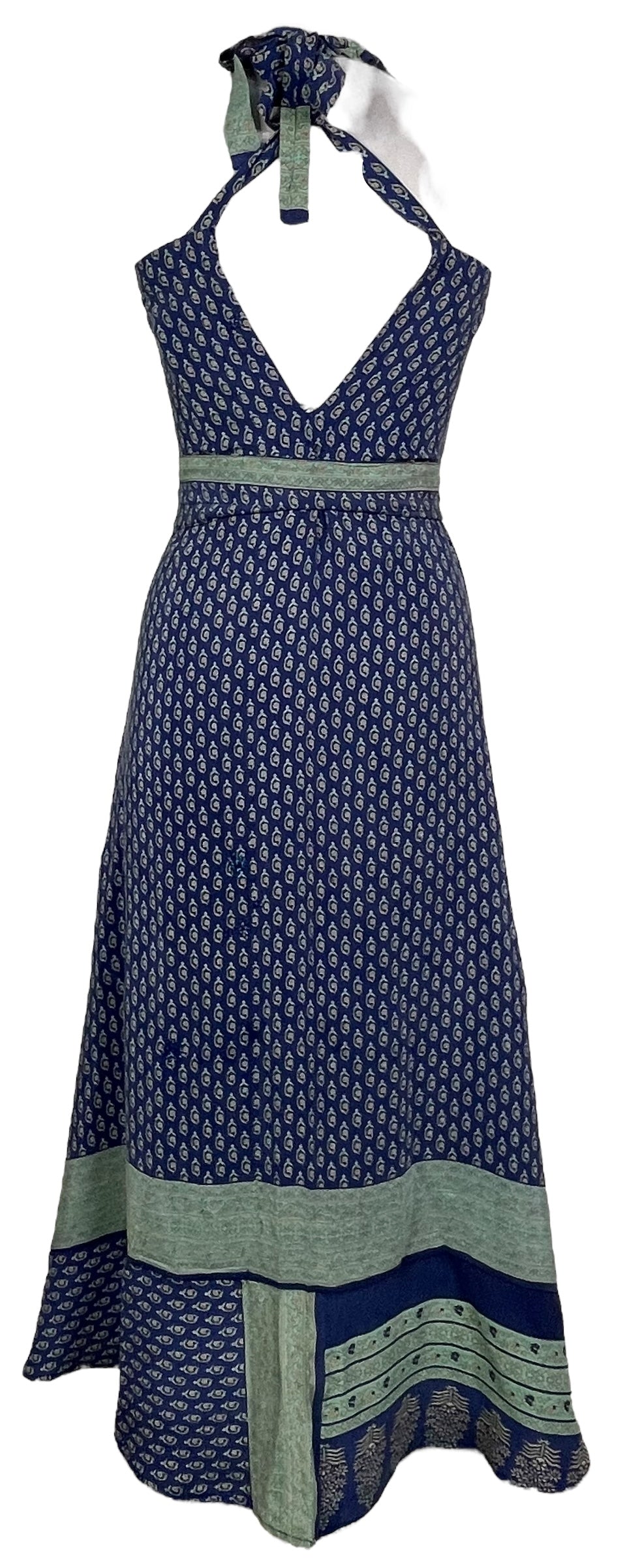 PRC7687 Avatar Pure Silk Maxi Dress with Belt - Velora