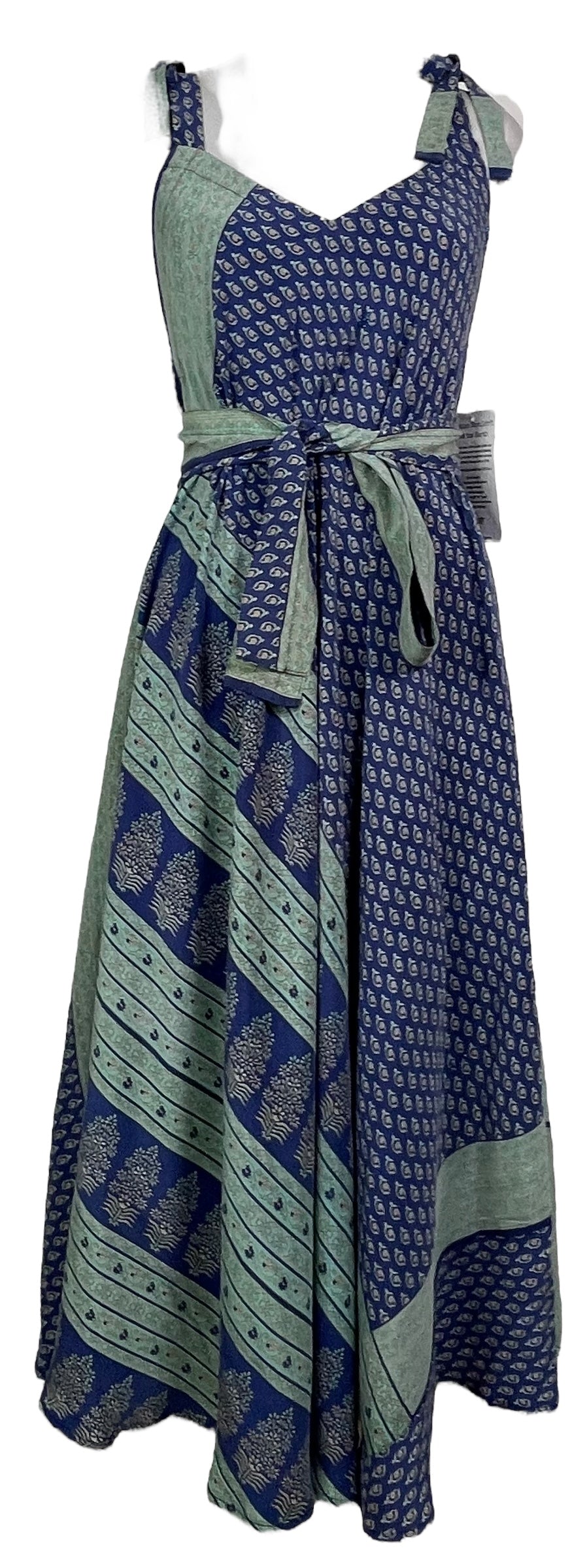 PRC7687 Avatar Pure Silk Maxi Dress with Belt - Velora