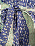 PRC7687 Avatar Pure Silk Maxi Dress with Belt - Velora Luxury Fashion