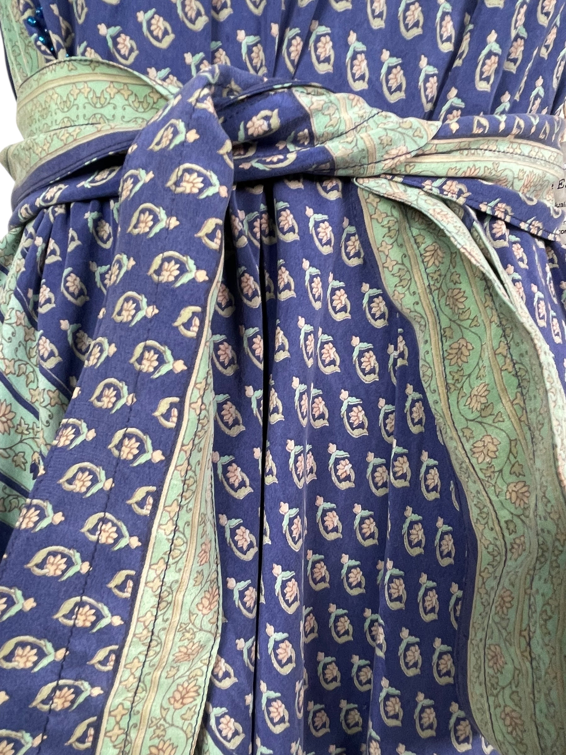 PRC7687 Avatar Pure Silk Maxi Dress with Belt - Velora