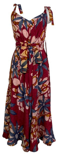 PRC7690 Avatar Pure Silk Maxi Dress with Belt - Velora Luxury Fashion