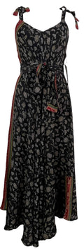 PRC7693 Avatar Pure Silk Maxi Dress with Belt - Velora Luxury Fashion