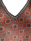 PRC7702 Avatar Pure Silk Short Kaftan Tunic with Slits - Velora Luxury Fashion