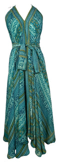 PRC7754 Avatar Pure Silk Maxi Dress with Belt - Velora Luxury Fashion
