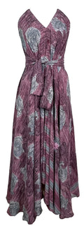 PRC7760 Avatar Pure Silk Maxi Dress with Belt - Velora Luxury Fashion