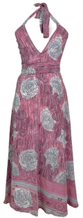 PRC7760 Avatar Pure Silk Maxi Dress with Belt - Velora Luxury Fashion