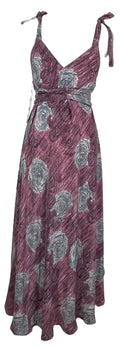 PRC7760 Avatar Pure Silk Maxi Dress with Belt - Velora Luxury Fashion