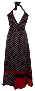 PRC7842 Avatar Pure Silk Maxi Dress with Belt - Velora Luxury Fashion