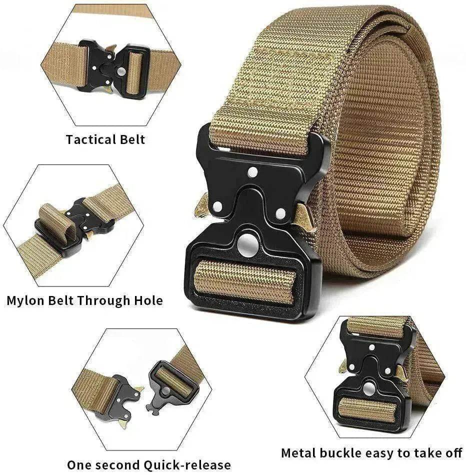 PREMIUM Men Casual Military Belt Tactical Waistband Rescue Rigger Nylon Belt USA - Velora