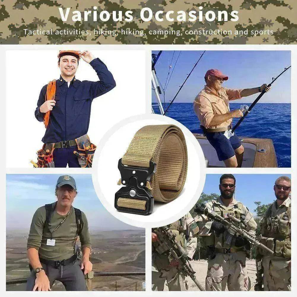 PREMIUM Men Casual Military Belt Tactical Waistband Rescue Rigger Nylon Belt USA - Velora